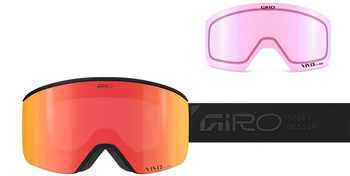 Gogle zimowe GIRO AXIS BLACK STACKED (soczewka lustrzana kolorowa VIVID-Carl Zeiss EMBER i soczewka lustrzana kolorowa VIVID-Carl Zeiss INFRARED) (2026)
