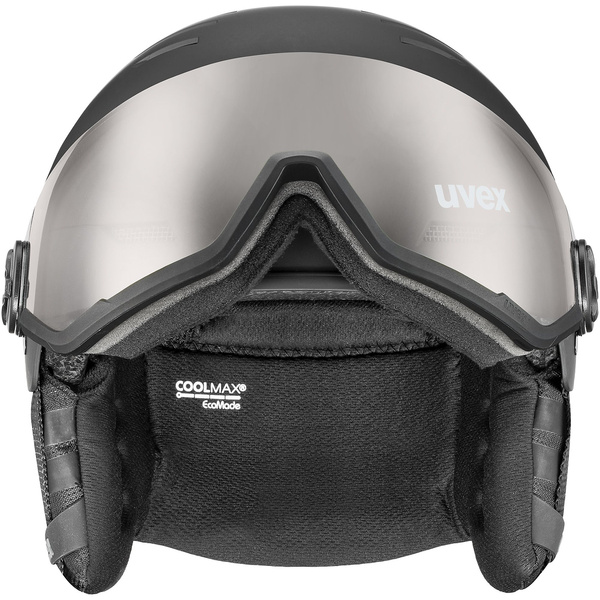 Kask narciarski Uvex Wanted Visor Pro V (czarno-srebrny)