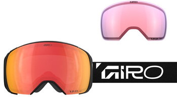 Gogle zimowe GIRO COMP BLACK WORDMARK (soczewka lustrzana kolorowa VIVID-Carl Zeiss EMBER i soczewka lustrzana kolorowa VIVID-Carl Zeiss INFRARED) (2026)
