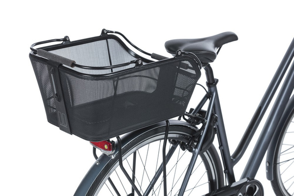 Kosz tylny na bagażnik BASIL CENTO TECH FIBER NORDLICHT MIK, MIK System (ready to go) alumninium solid black (WYPRZEDAŻ -50%)