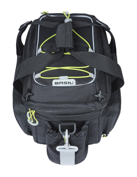 Torba na bagażnik Basil Miles XL Pro MIK + adapter (czarno-limonkowa 9-36 litrów)