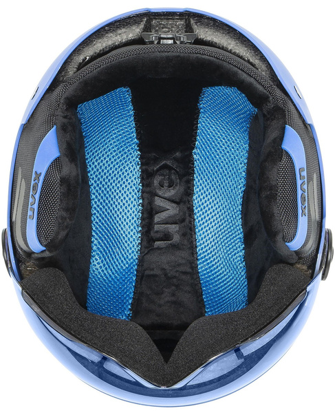 Kask narciarski dziecięcy Uvex Rocket Jr. Visor (niebieski)