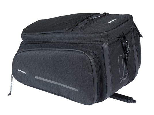 Torba na bagażnik Basil Move MIK + adapter (czarna 10-26 litrów)