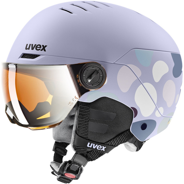 Kask narciarski dziecięcy Uvex Rocket Jr. Visor (lawendowy)