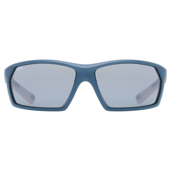 Okulary Uvex Sportstyle 225 niebiesko-różowy mat (srebrna szyba mirror S3)