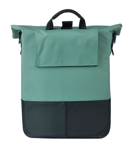 Sakwa na bagażnik pojedyncza Basil Cove Shopper + MIK Hooks (srebrnozielono-czarna 14-16 litrów)