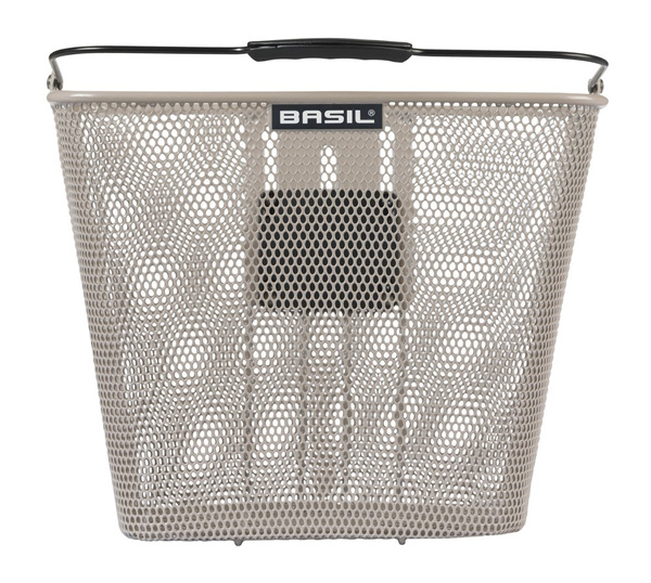 Kosz na kierownicę BASIL BILBAO KF, KF System (bez uchwytu), mocowanie przenośne, stalowy nude metallic (NEW)