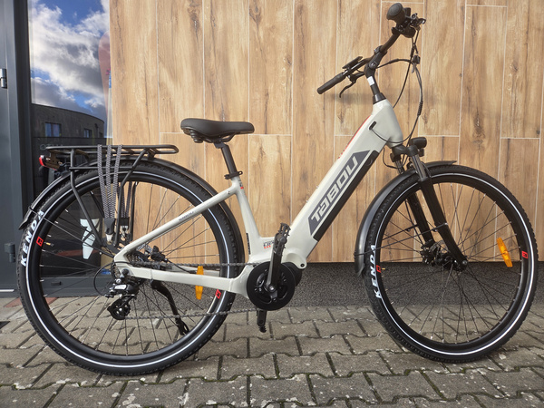 Rower trekkingowy elektryczny Tabou Mono Up 1.0 (szaro-czerwony 2026)