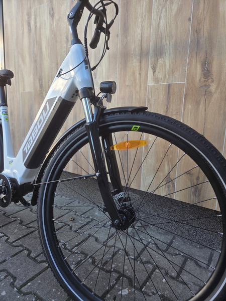 Rower trekkingowy elektryczny Tabou Mono Up 1.0 (biało-zielony 2026)