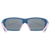 Okulary Uvex Sportstyle 225 niebiesko-różowy mat (srebrna szyba mirror S3)