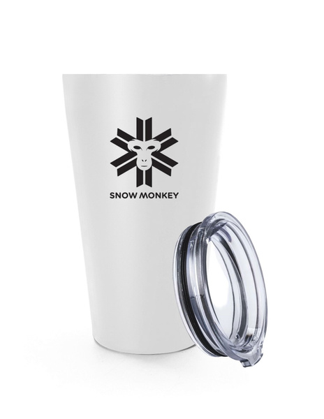 Kubek termiczny Snow Monkey Enjoyer Sunset White