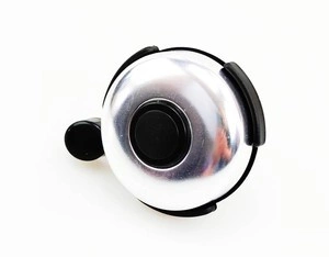 Dzwonek rowerowy stalowo-plastikowy Jet 52 mm czarno-srebrny