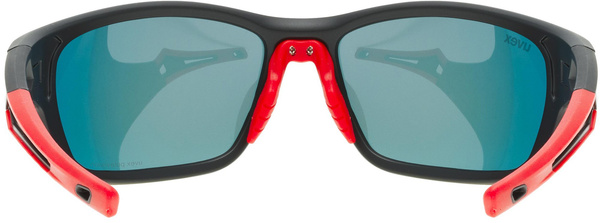 Okulary Uvex Sportstyle 232 P (czarno/czerwony mat | czerwone soczewki Polavision® mirror S3)