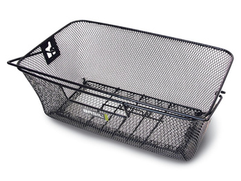 Kosz tylny na bagażnik BASIL CONCORD + haczyki mocujące Bottom hooks, stalowy czarny