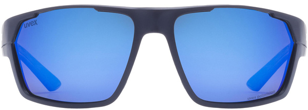 Okulary Uvex Sportstyle 233 P (granatowy mat | niebieskie soczewki Polavision® litemirror S3)