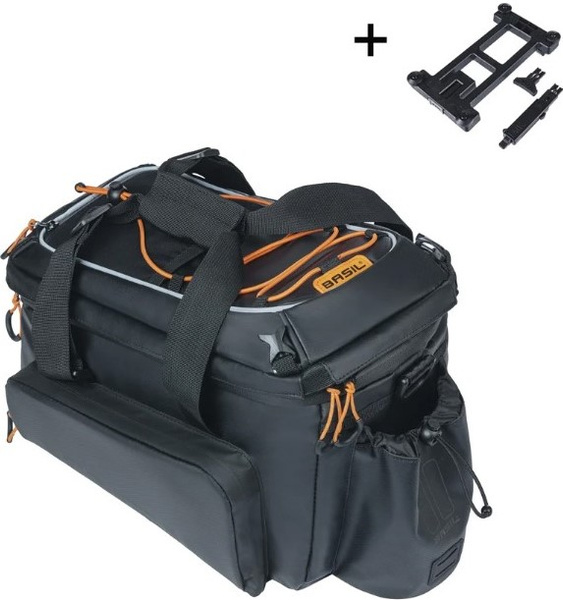 Torba na bagażnik Basil Miles XL Pro MIK + adapter (czarno-pomarańczowy 9-36 litrów)