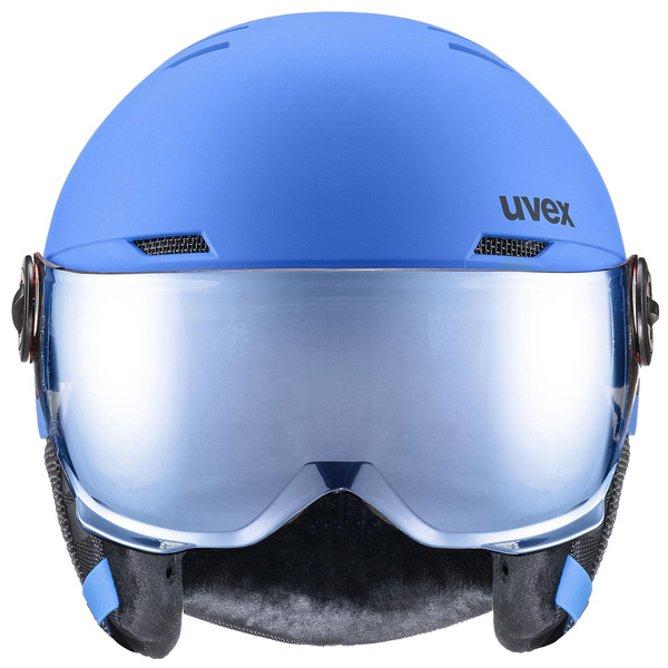 Kask narciarski dziecięcy Uvex Rocket Jr. Visor (niebieski)