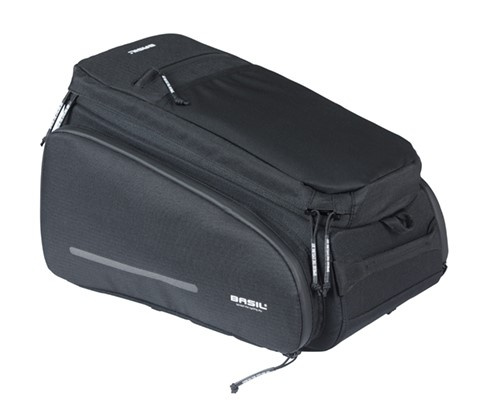 Torba na bagażnik Basil Move MIK + adapter (czarna 10-26 litrów)