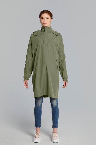 Ponczo przeciwdeszczowe unisex BASIL MOSSE BICYCLE RAIN PONCHO UNISEX 100% waterproof olive green roz.XL/XXL (WYPRZEDAŻ -50%)