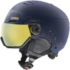 Kask narciarski damski Uvex Wanted Visor WE (granatowo-złoty)