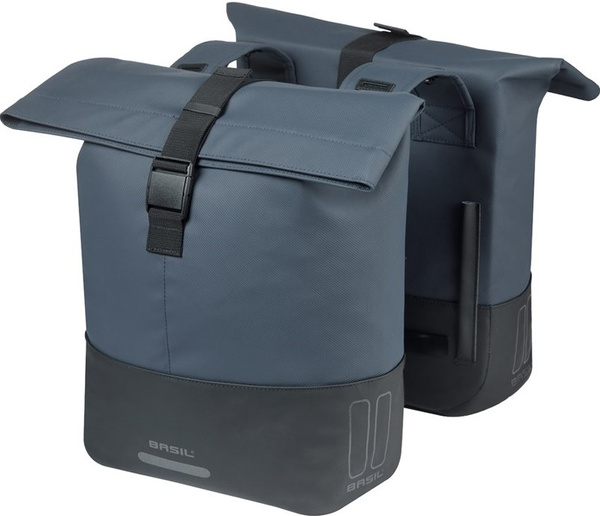 Sakwa na bagażnik podwójna Basil Cove (granatowo-czarna 28-32 litry)