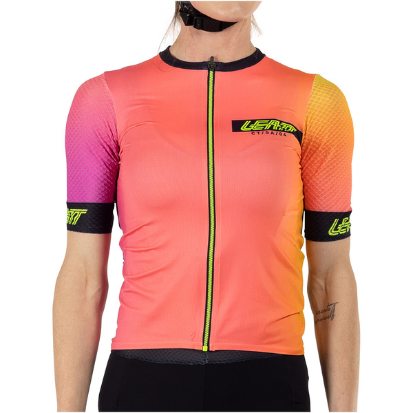 Koszulka damska Leatt MTB Endurance 6.0 (różowo-żółta)