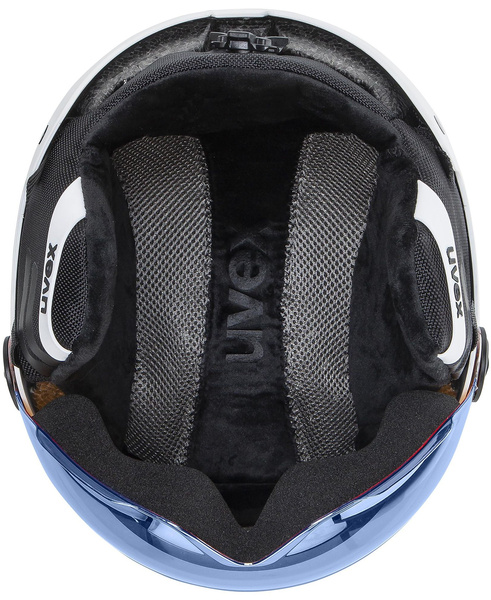 Kask narciarski dziecięcy Uvex Rocket Jr. Visor (biały)