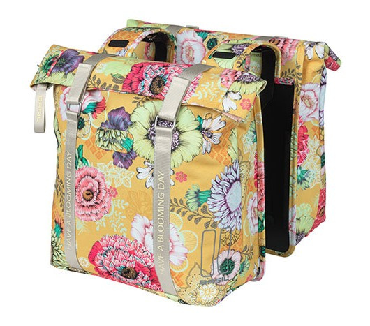 Sakwa podwójna BASIL BLOOM FIELD DOUBLE PANNIER BAG 28-35L, Universal Bridge System, honey yellow (NEW)
