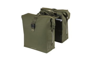 Sakwa na bagażnik podwójna Basil Soho Double Pannier Bag Nordlicht MIK Moss Green (41 litrów)