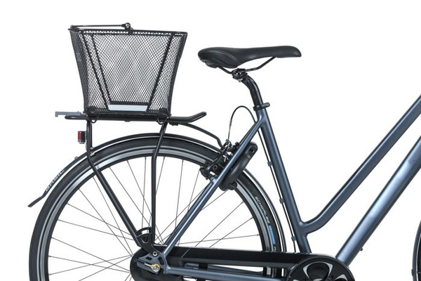 Kosz tylny na bagażnik BASIL LESTO FM, FIXED MOUNTED, mocowanie stałe, stalowy czarny (DWZ)