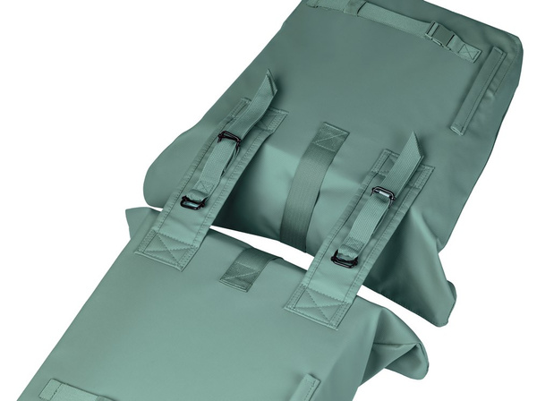 Sakwa na bagażnik podwójna Basil Brooklyn (srebrnozielona 41 litrów)