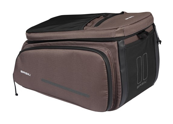 Torba na bagażnik Basil Move MIK + adapter (brązowa 10-26 litrów)