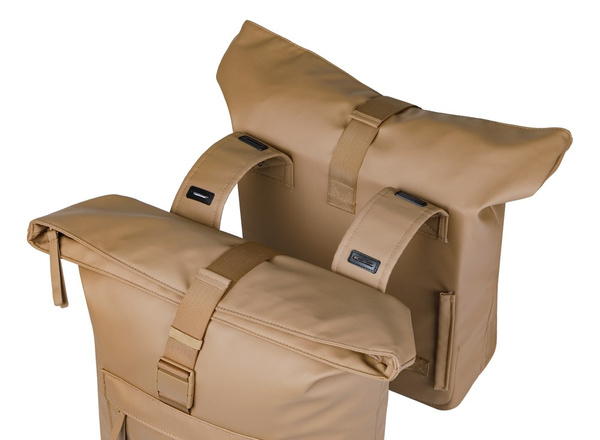 Sakwa na bagażnik podwójna Basil Brooklyn (piaskowa 41 litrów)