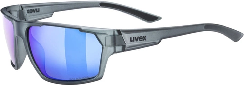 Okulary Uvex Sportstyle 233 P (dymiony mat | niebieskie soczewki Polavision® litemirror S3)