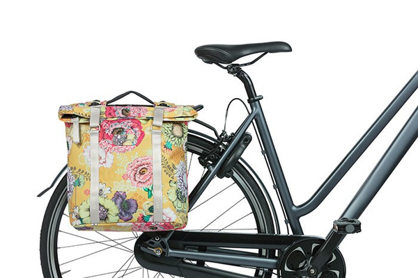 Sakwa podwójna BASIL BLOOM FIELD DOUBLE PANNIER BAG MIK 28-35L, MIK System (ready to go) honey yellow