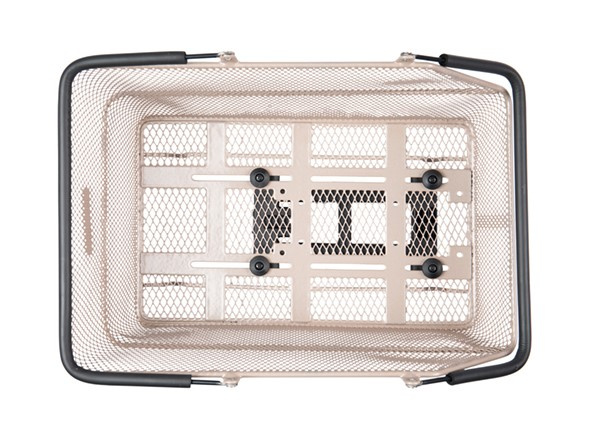 Kosz tylny na bagażnik BASIL CENTO MIK, MIK System (ready to go), Adaptor Plate 2.0 (blokada), stalowy nude metallic (NEW).