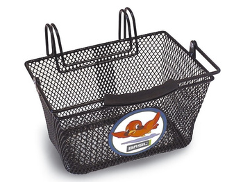 Kosz na kierownicę BASIL TIVOLI KIDS, mocowanie na haki, stalowy czarny (WYPRZEDAŻ -50%)