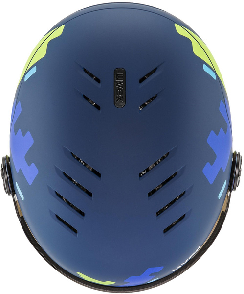 Kask narciarski dziecięcy Uvex Rocket Jr. Visor (niebieski)