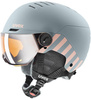 Kask narciarski dziecięcy Uvex Rocket Jr. Visor (szary)