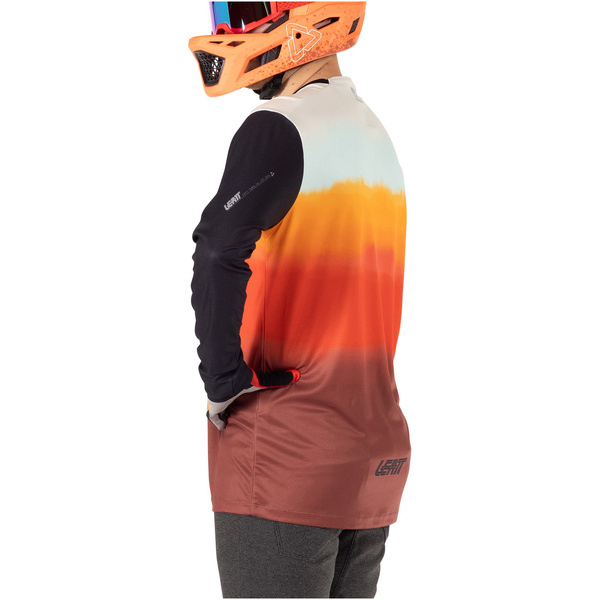 Koszulka z długim rękawem Leatt MTB Gravity 3.0 (pomarańczowo-czarna)