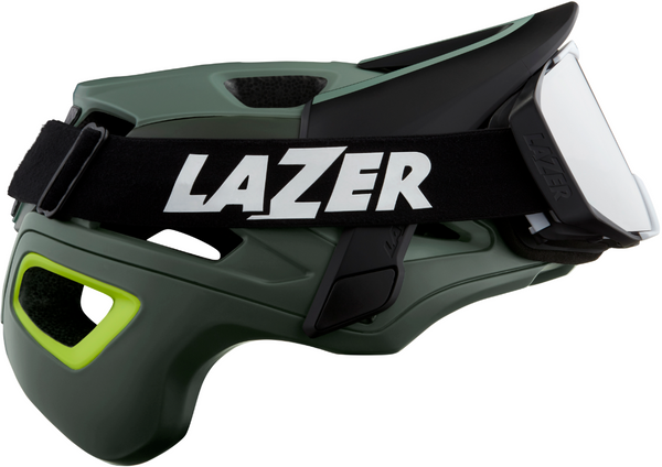 Kask MTB Lazer Jackal Matte Dark Green Flash Yellow