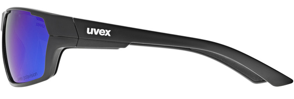 Okulary Uvex Sportstyle 233 P (czarny mat | niebieskie soczewki Polavision® litemirror S3)