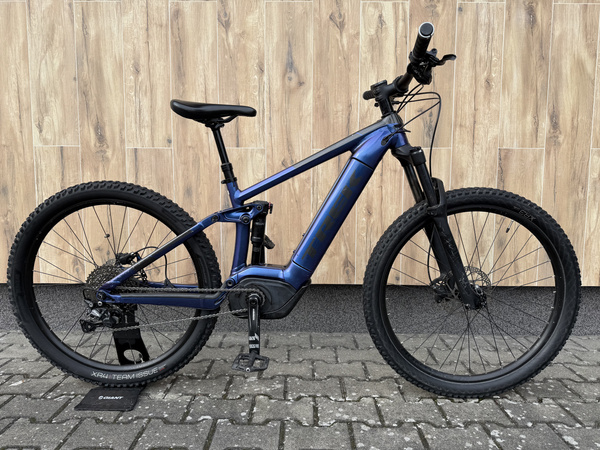 Używany rower elektryczny MTB Trek Powerfly FS 5 (2019) fioletowy - nowy napęd