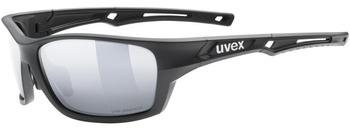 Okulary Uvex Sportstyle 232 P (czarny mat | srebne soczewki Polavision® mirror S3)