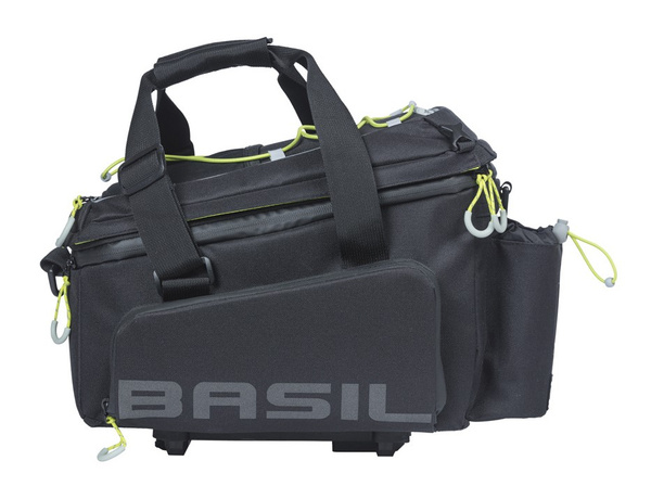 Torba na bagażnik Basil Miles XL Pro MIK + adapter (czarno-limonkowa 9-36 litrów)