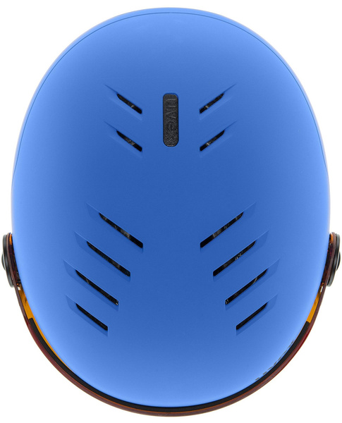 Kask narciarski dziecięcy Uvex Rocket Jr. Visor (niebieski)