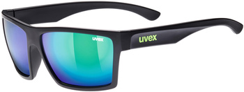 Okulary Uvex LGL 29 (czarne matowe; zielone soczewki mirror S3)
