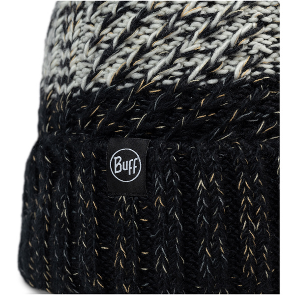 Czapka BUFF KNITTED & FLEECE BAND BEANIE AKNA BLACK