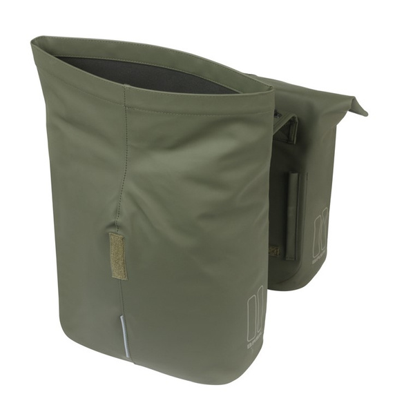 Sakwa na bagażnik podwójna Basil City + adapter MIK (zielona 28-32 litrów)