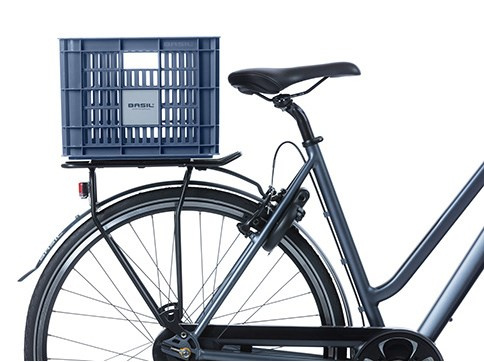 Kosz przedni/tylny na bagażnik BASIL BICYCLE CRATE M, 29.5L, recycled synthetic, bluestone (NEW)